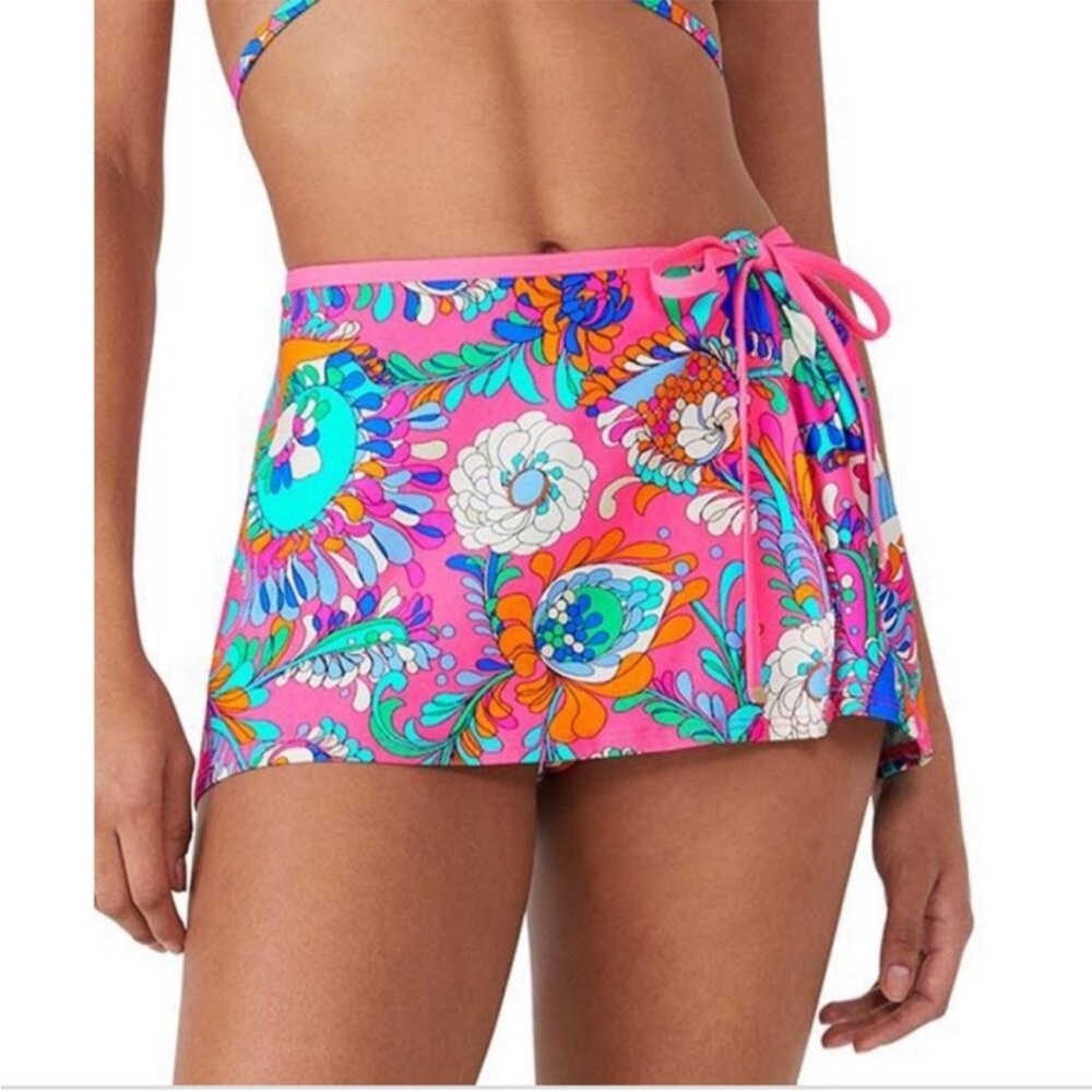Kate Spade Pink and Blue Swim wrap cover up skirt